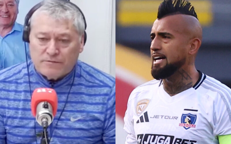 Primer plano de Patricio Yáñez y Arturo Vidal.