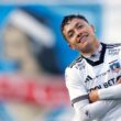 Cristián Zavala tras marcar un gol con Colo-Colo.