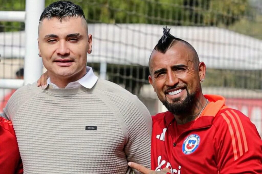 Cristóbal Campos y Arturo Vidal en Juan Pinto Durán.