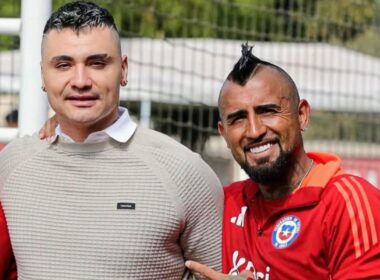 Cristóbal Campos y Arturo Vidal en Juan Pinto Durán.
