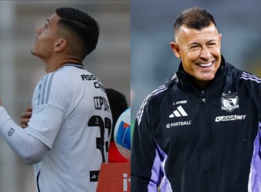 Cepeda y Almirón contentos por Colo-Colo.