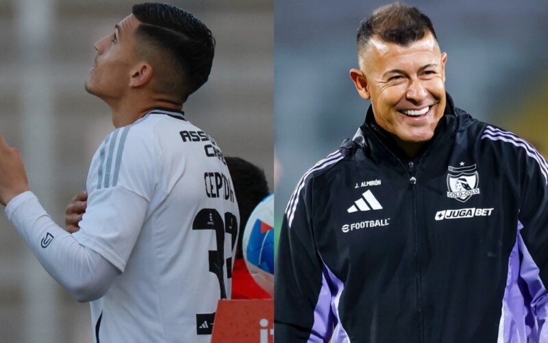 Cepeda y Almirón contentos por Colo-Colo.