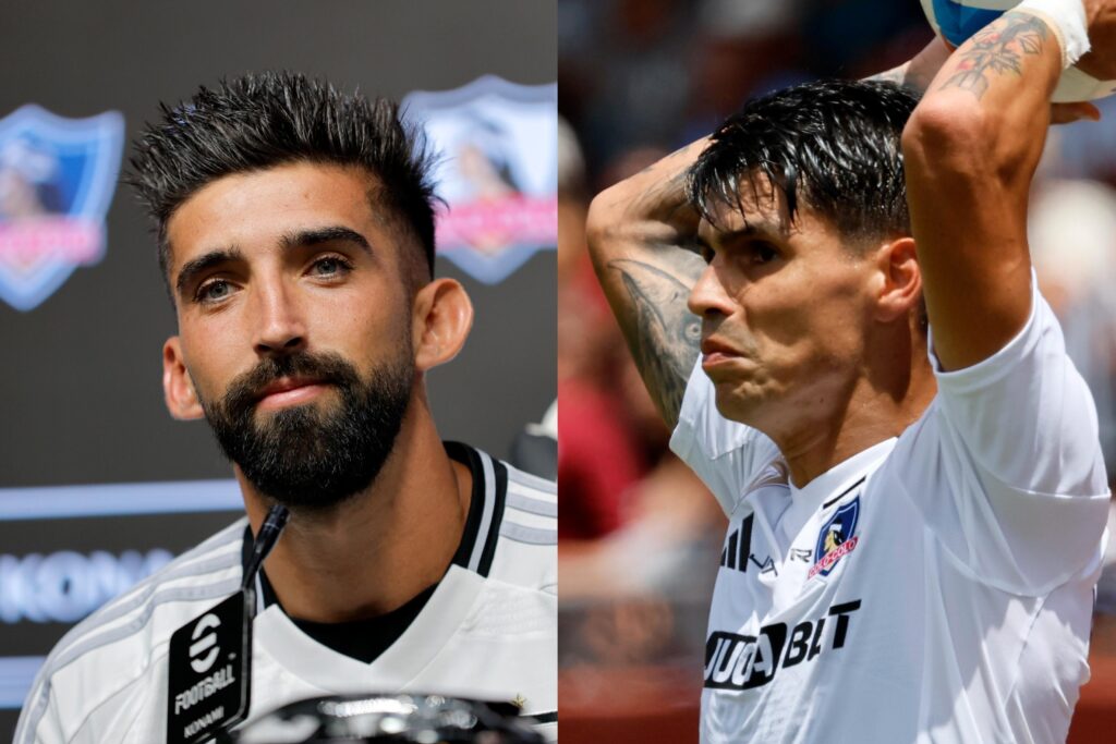 Emiliano Amor y Erick Wiemberg con indumentaria de Colo-Colo. Retornos a los entrenamientos.
