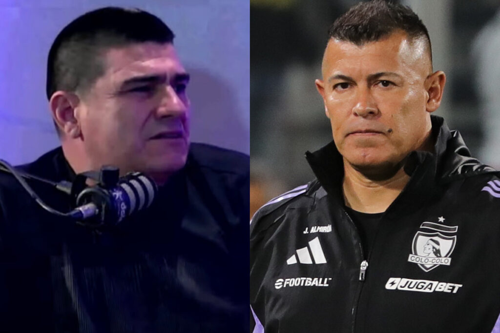 Primer plano de Marcelo Toby Vega y Jorge Almirón.