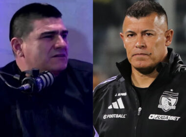 Primer plano de Marcelo Toby Vega y Jorge Almirón.