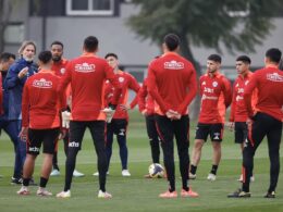 La Roja entrenando en Juan Pinto Durán.