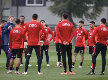 La Roja entrenando en Juan Pinto Durán.