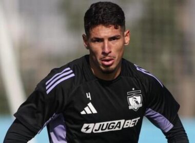 Primer plano de Alan Saldivia entrenando en Colo-Colo.