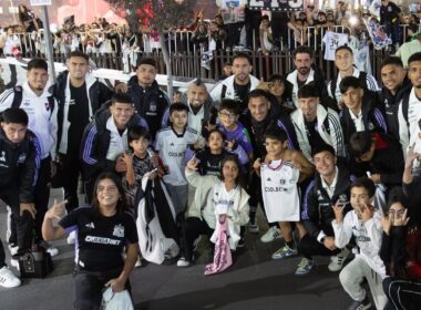 Jugadores de Colo-Colo durante un hotelazo en Iquique.