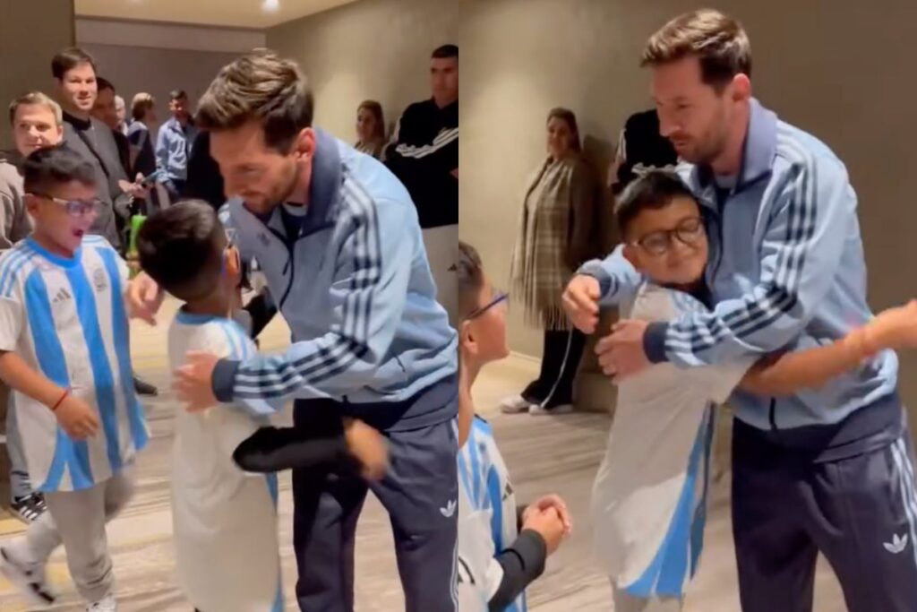 En la previa del partido de Chile, hijos de Arturo Vidal con Lionel Messi