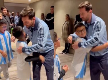 En la previa del partido de Chile, hijos de Arturo Vidal con Lionel Messi