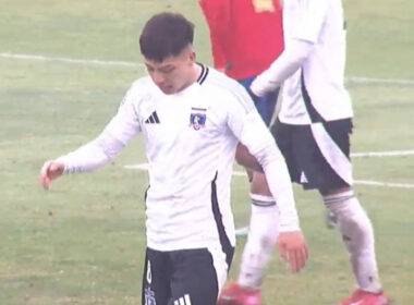 Leandro Hernández durante el partido entre Colo-Colo y Unión Española por la Copa Futuro Sub 20.