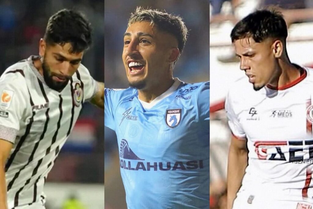 Jeyson Rojas, Bryan Soto y Pedro Navarro con camiseta de Deportes la Serena, Deportes Iquique y Unión San Felipe en préstamo.