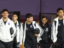 Jonathan Villagra y otros jugadores de Colo-Colo