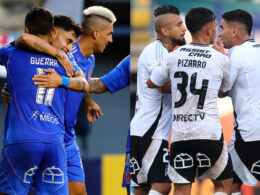 Jugadores de Universidad de Chile y Colo-Colo.