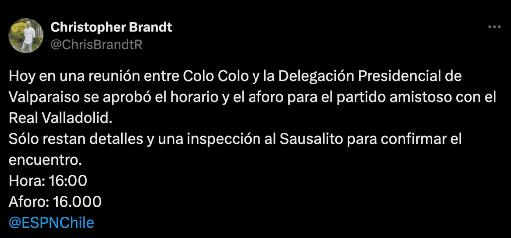 Colo Colo vs Real Valladolid tiene estadio, el Sausalito de Viña del Mar