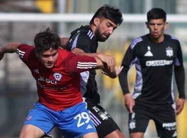 Emiliano Amor y Esteban Pavez en el partido de Colo-Colo vs La Roja Sub-20