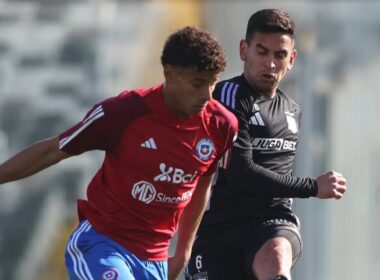 Sebastián Vegas, de la formación titular, en el partido de Colo-Colo vs La Roja Sub-20.
