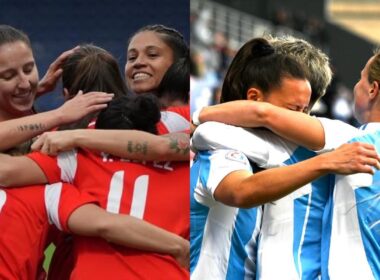 Las Selecciones de Chile y Argentina se medirán en la Copa América Femenina.
