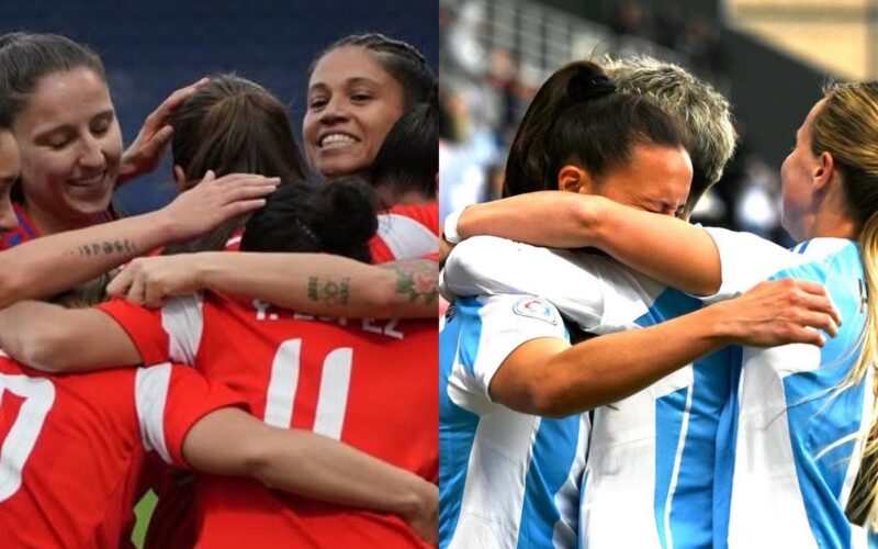 Las Selecciones de Chile y Argentina se medirán en la Copa América Femenina.