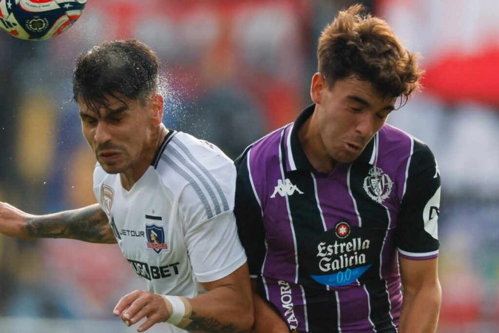 Erick Wiemberg en el partido amistoso entre Colo-Colo y Real Valladolid.