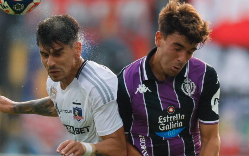 Erick Wiemberg en el partido amistoso entre Colo-Colo y Real Valladolid.