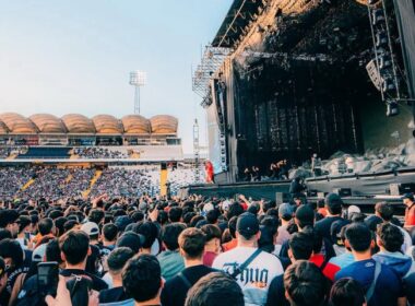 Estadio Monumental durante un concierto.