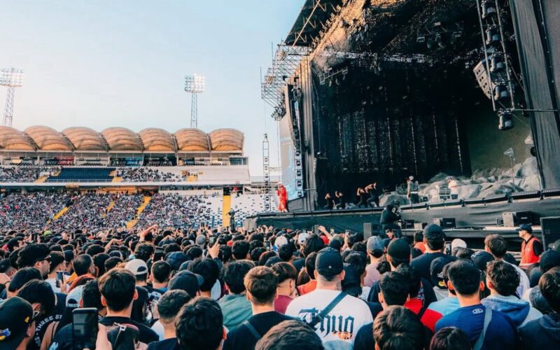 Estadio Monumental durante un concierto.