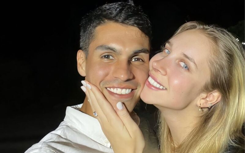 Rosemarie Eggers y Erick Wiemberg abrazados.