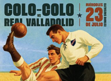 Afiche oficial del partido amistoso entre Colo-Colo y Real Valladolid.