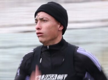 Primer plano de Cristián Zavala entrenando en Colo-Colo.