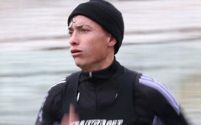 Primer plano de Cristián Zavala entrenando en Colo-Colo.