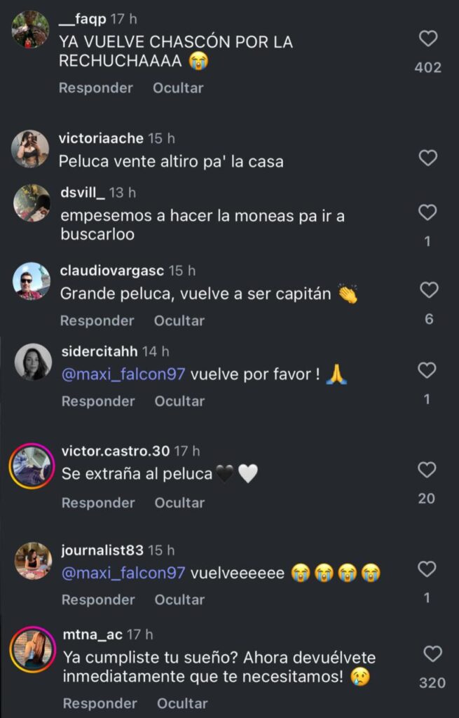 Hinchas de Colo-Colo piden el retorno de Maximiliano Falcón