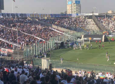 Pantallazo video en el Estadio Monumental.