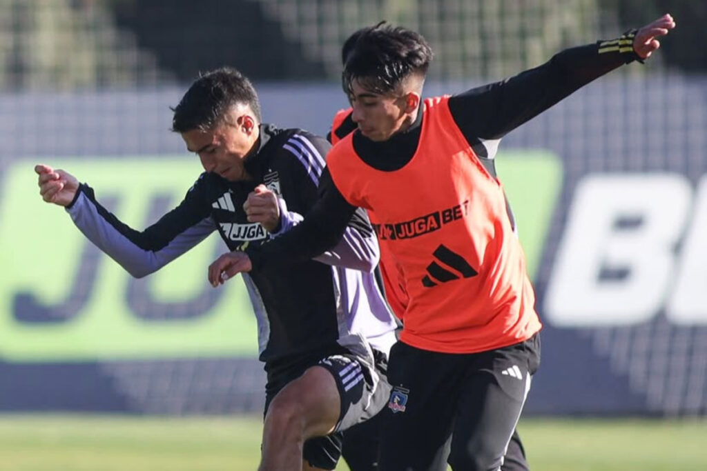 Villagra en el entrenamiento de Colo-Colo.