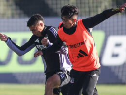 Villagra en el entrenamiento de Colo-Colo.