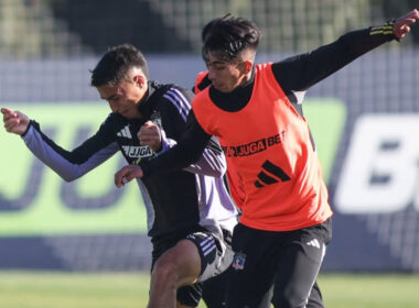 Villagra en el entrenamiento de Colo-Colo.