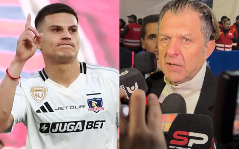 Lucas Cepeda con camiseta de Colo-Colo y Aníbal Mosa