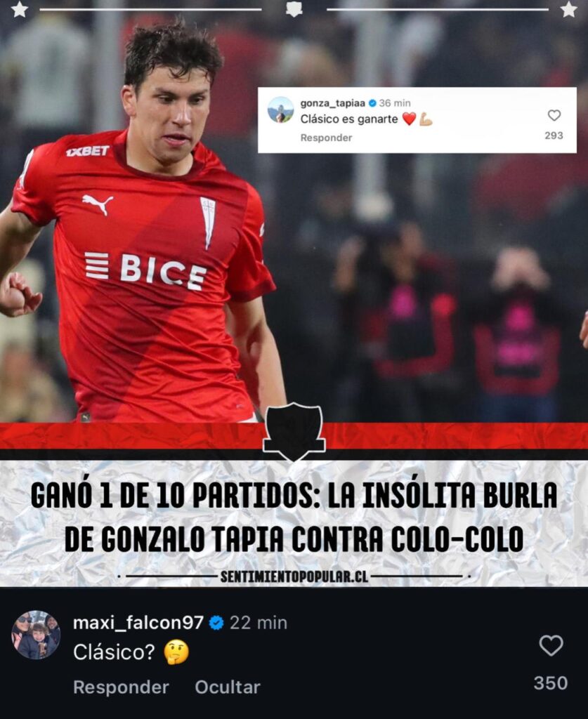 Maximiliano Falcón comentando en publicación de Sentimiento Popular: "clásico?"