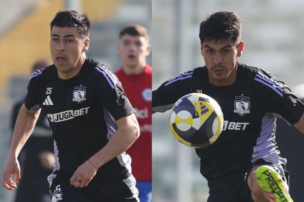 Tomás Alarcón y Erick Wiemberg con la camiseta de Colo-Colo.