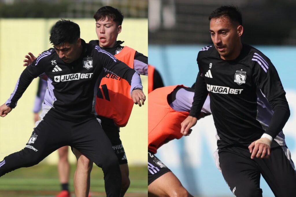Tomás Alarcón y Javier Correa en sus retornos a los entrenamientos de Colo-Colo